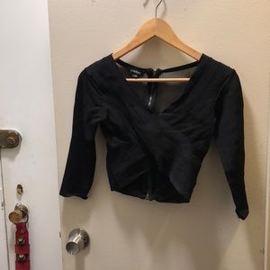 Bebe black crop top